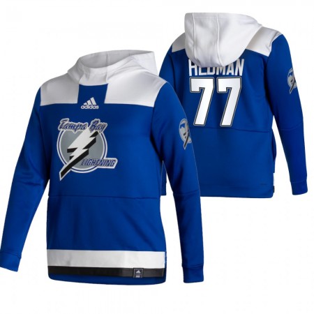 Miehille NHL Tampa Bay Lightning Victor Hedman 77 2020-21 Reverse Retro Pullover Hooded Sweatshirt
